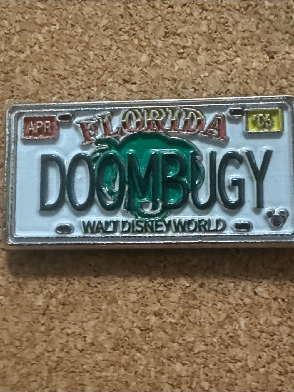 5/$25 Disney DOOMBUGY License Plate Pin